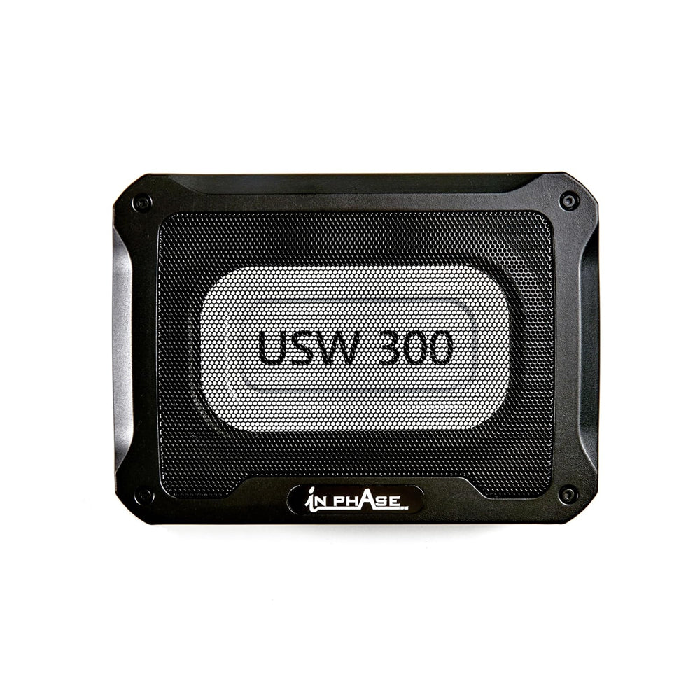 In Phase USW300 300W Underseat Compact Active Subwoofer, Die-Cast Aluminium
