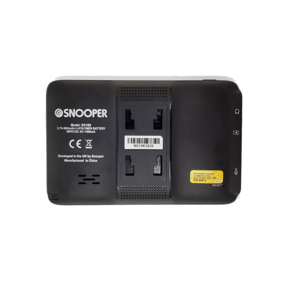Snooper S5100-Pro Truckmate HGV Sat Nav with 5" LCD Touchscreen