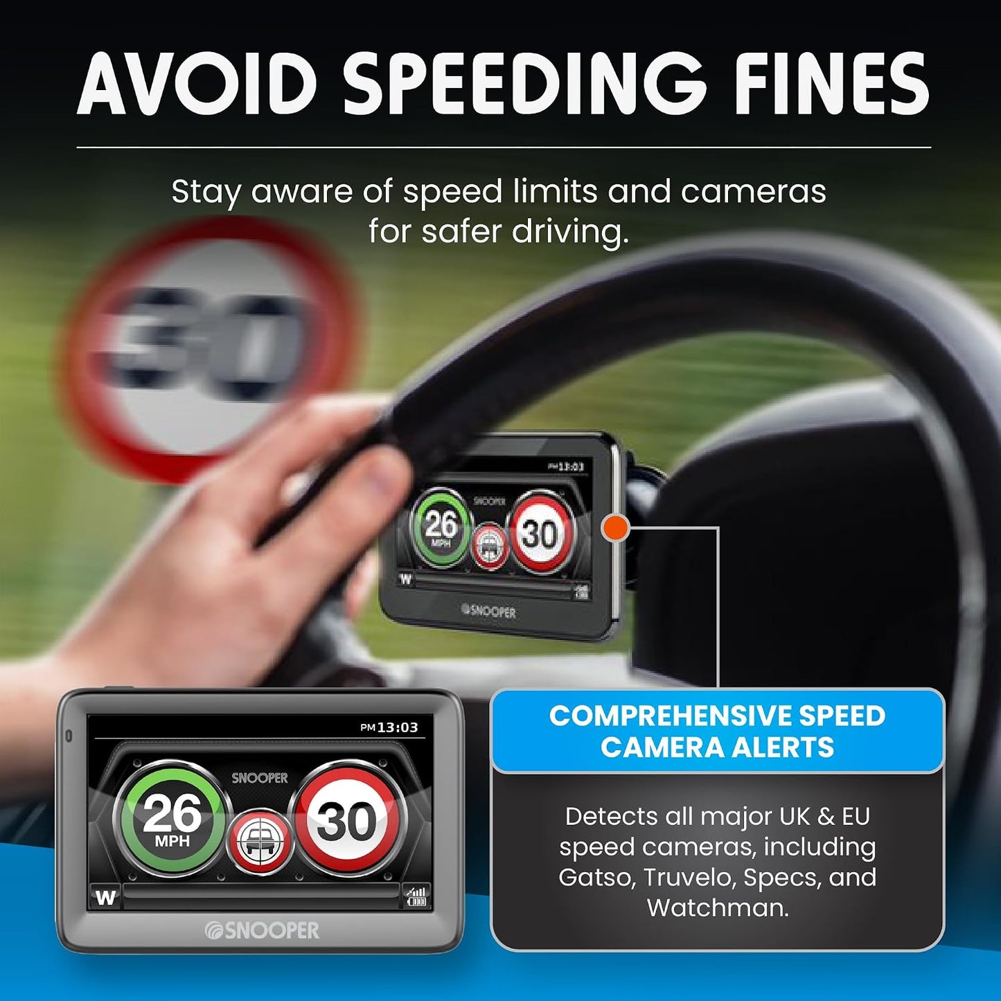 Snooper My-Speed Plus S5100 Speed Camera & Speed Limit Alert