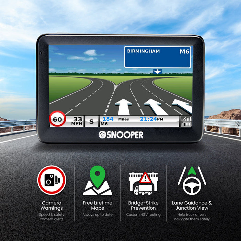 Snooper S5100-Pro Truckmate HGV Sat Nav with 5" LCD Touchscreen